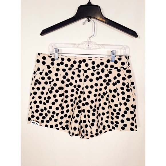 J. Crew Women's Polka Dot Cream Shorts Size 10 with side Zipper - Picture 4 of 6